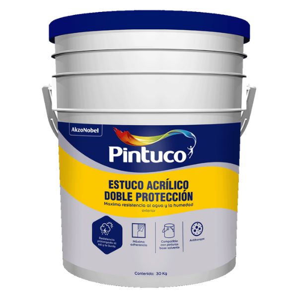Estuco Acrílico Exterior Blanco Caneca 30 Kg